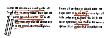 Använd fingret eller en penna